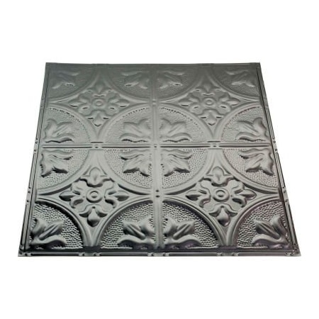 Great Lakes Tin Jamestown 2' X 2' Nail-up Tin Ceiling Tile In Argento -